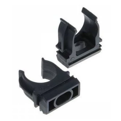 Крепёж-клипса для труб Полистирол черная d25 мм (100шт/1000шт уп/кор) (PR.02725ч)