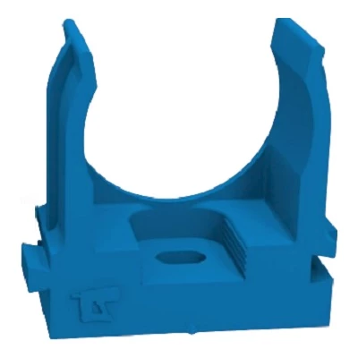 Крепеж-клипса для труб для прямого монтажа синяя d16 мм