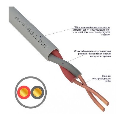 Кабель огнестойкий КПСнг(А)-FRLSLTx 1x2x0,50мм², бухта 200м (01-4930)