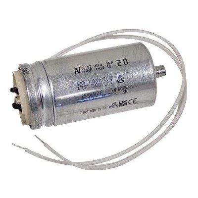 Конденсатор 20 мкФ с гибк. выводами и болтом (119RIR278)