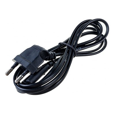 Шнур сетевой, вилка угловая - евроразъем С7, кабель 2x0,75 мм², длина 1,5 метра (PVC пакет) (11-1104)