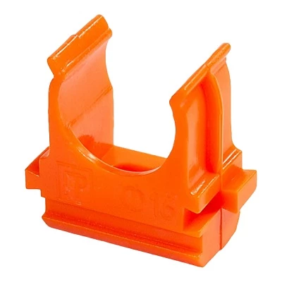 Крепёж-клипса для труб АБС-пластик оранжевая d25 мм в малой упаковке (10шт/500шт уп/кор) (PR13.0068)