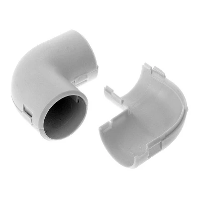 Соединитель угловой разборный d32 мм безгалогенный (HF) атмосферостойкий серый (30шт/300шт уп/кор) (PR13.0363)