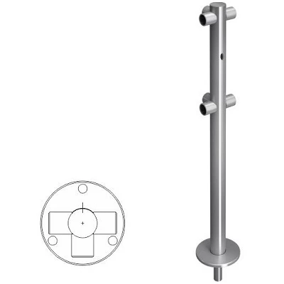 Стойка  ограждения съемная Т-образная с отверстием под фиксатор (ВЗР 1996Р.21-07)    