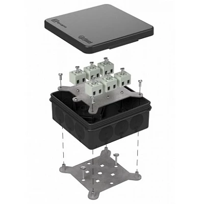 Коробка огнестойкая для о/п двухкомпонентная 60-0303-9005-FR2.5-12 Е15-Е120 100х100х40