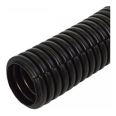Труба гофрированная ПП безгалогенная (HF) разрезная черная dвн 18,3 мм, dнар 25 мм (50м/2600м уп/пал) (PR02.0065)