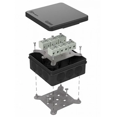 Коробка огнестойкая для о/п двухкомпонентная 60-0303-9005-FR6.0-12 Е15-Е120 100х100х40