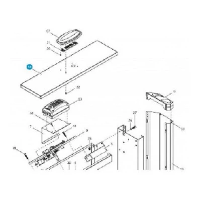 Крышка турникета 001PST001 (119RIT063)