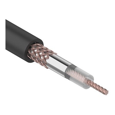 Кабель коаксиальный RG-58 A/U, 50 Ом, Cu/Al/Cu, 64%, 100м, INDOOR, черный (01-2003)