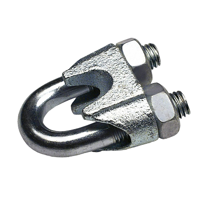 Зажим троса одинарный D4мм тип "Слоник" DIN 741 (100 шт/уп) (PR08.3892)