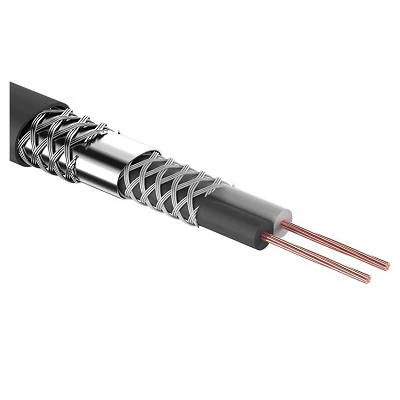 Кабель микрофонный 2х0,25мм², ø 6,8мм, черный, 100м (01-6029)