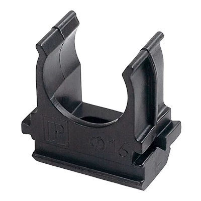 Крепёж-клипса для труб Полистирол черная d50 мм (10шт/200шт уп/кор) (PR.02750ч)