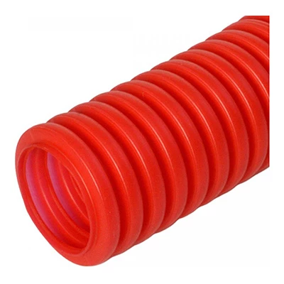 Труба гофрированная ПНД защитная для МПТ (пешель) красная d63/50,6 мм (15м/360м уп/пал) (PR02.0093)