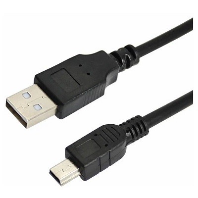 Кабель USB (шт. mini USB - шт. USB A) 0.2 метра, черный (18-1131-2)