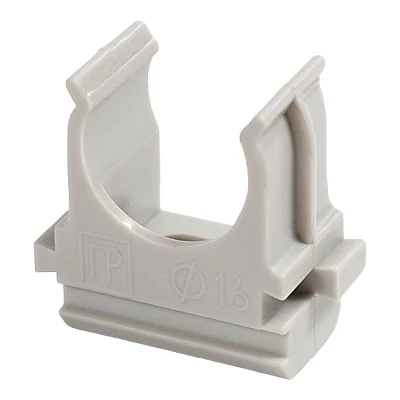 Крепеж-клипса для труб АБС-пластик в п/э d16 мм (100шт/2000шт уп/кор) (PR.02616)