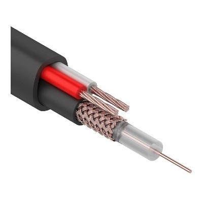 Кабель КВК-П-1,5+2x0,50 мм² (Cu/Cu) черный, 200 м (01-4013)