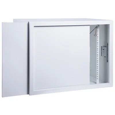 Шкаф настенный 19" АНТИВАНДАЛЬНЫЙ пенал 9U 600×400×470мм, (ШxГxВ) RAL 7035 (04-2251)