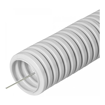 Труба гофрированная ПВХ легкая 350 Н серая с/з d20 мм (25м/уп) (PR.012032М25)